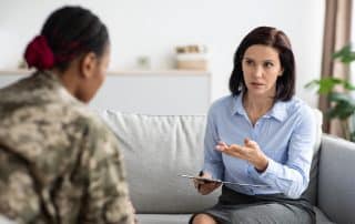 Female veteran seeking treatment at drug rehabilitation center, PTSD treatment for female veteran, drug rehab for female veterans