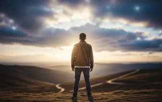 Person finding hope and support in addiction recovery